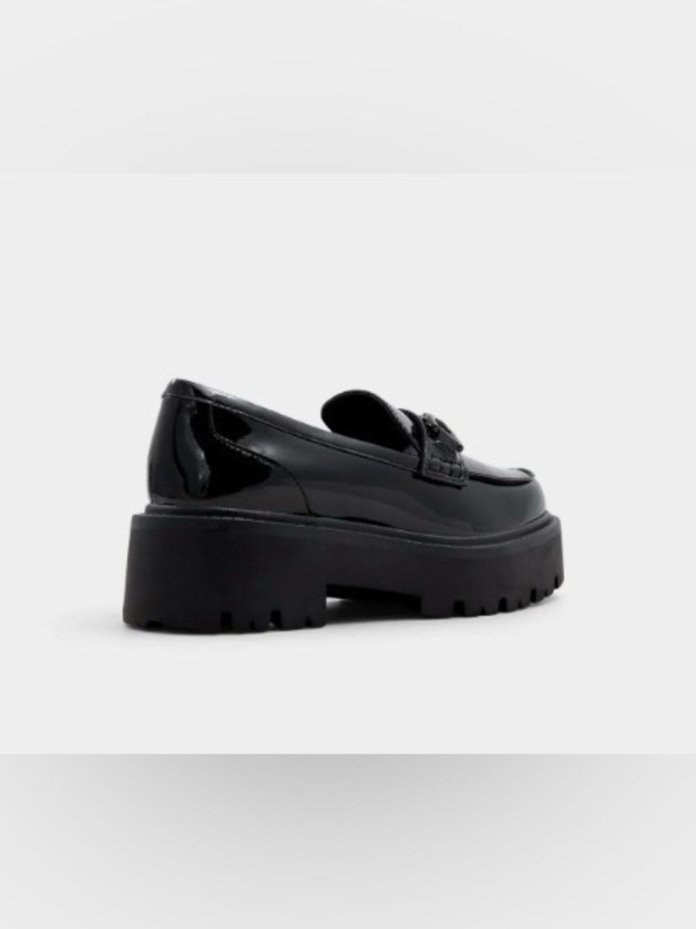 Aldo Black Patent Platform Loafers Size 9 - Picture 6 of 16